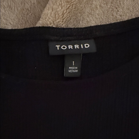 Torrid Black Ruffle Trim Flowy Top - Picture 6 of 7